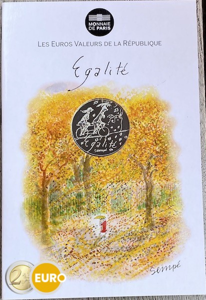 10 euro France 2014 - Equality Autumn UNC in coincard