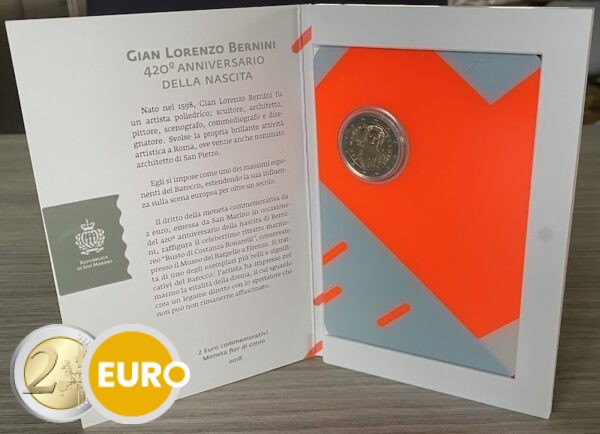 2 euro San Marino 2018 - Gian Lorenzo Bernini BU FDC