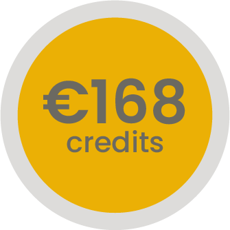 168 euro on your customer account (-4,8%)