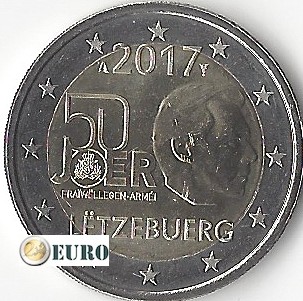 2 euro Luxembourg 2017 - Voluntary Military Service UNC