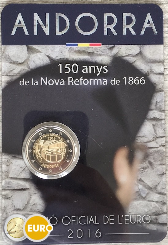 2 euro Andorra 2016 - New Reform BU FDC Coincard