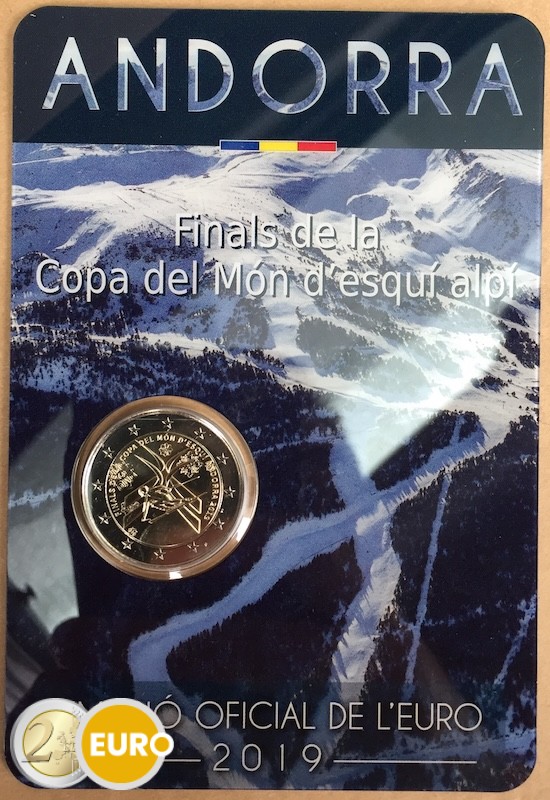 2 euro Andorra 2019 - World Cup Alpine Skiing BU FDC Coincard