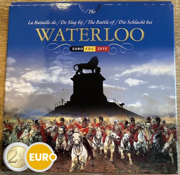 Euro set BU FDC Belgium 2015 200 years battle of Waterloo