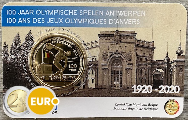 2,50 euro Belgium 2020 - Olympic Games Antwerp BU FDC Coincard Coloured