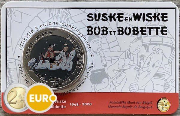 5 euro Belgium 2020 - Luke and Lucy BU FDC Coincard Coloured