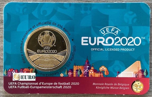 2,50 euro Belgium 2021 - European Championship UEFA EURO 2020 BU FDC Coincard FR