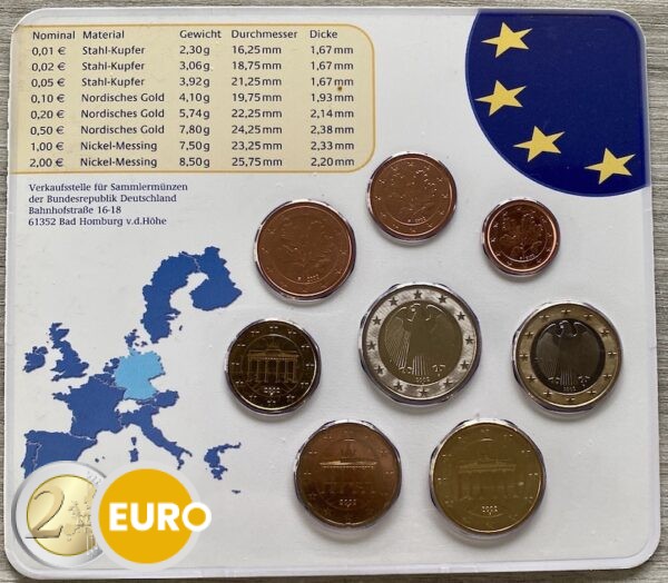 Serie de euro BU FDC Alemania 2002 F