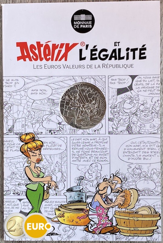 10 euros Francia 2015 - Asterix igualdad La cizaña - en coincard