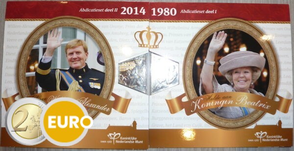 Euro set BU FDC Netherlands 2013 + 2014 Abdication