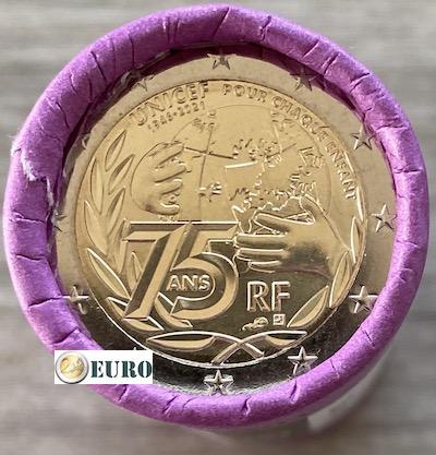 Roll 2 euro France 2021 - 75 years UNICEF