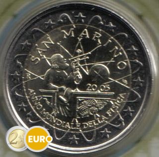 2 euro San Marino 2005 - World Year of Physics BU FDC