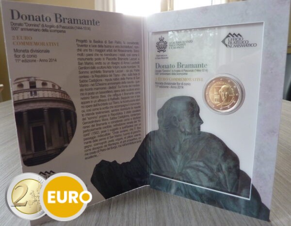 2 Euro San Marino 2014 - Donato Bramante Lazzari Stgl.