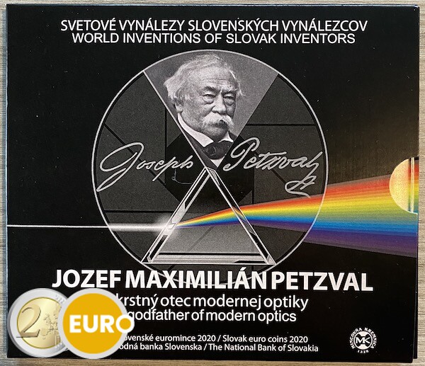 Euro set BU FDC Slovakia 2020 - Jozef Maximilian Petzval