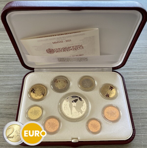 Euro set BE Proof Vatican 2021 + 20 euro silver
