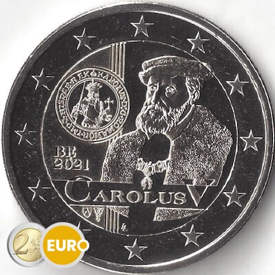 2 euro Belgium 2021 - 500 years Carolus guilder UNC