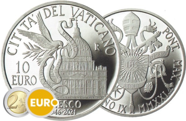 10 euro Vatican 2021 - UNESCO BE Proof Silver