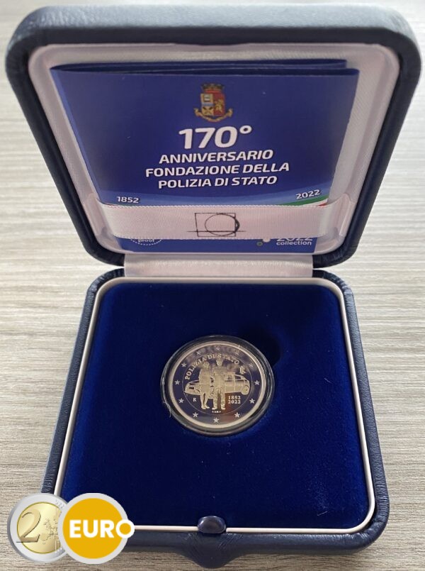 2 euro Italy 2022 - 170 years of state police BE Proof