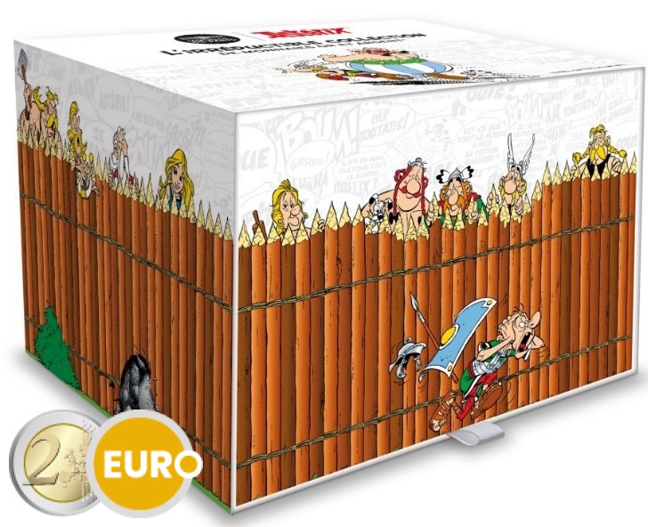 9 x 10 euro France 2022 - Asterix UNC Silver in blister - wave 1 + collector box