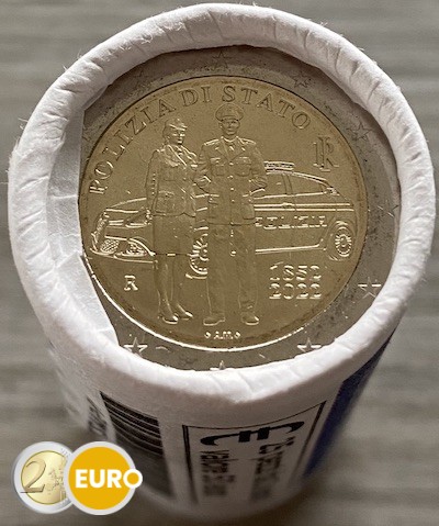 Roll 2 euro Italy 2022 - 170 years of state police