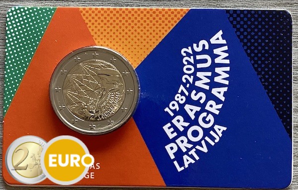 2 euro Latvia 2022 - Erasmus BU FDC Coincard