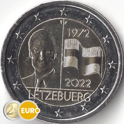 2 euro Luxembourg 2022 - 50 years Luxembourg Flag UNC