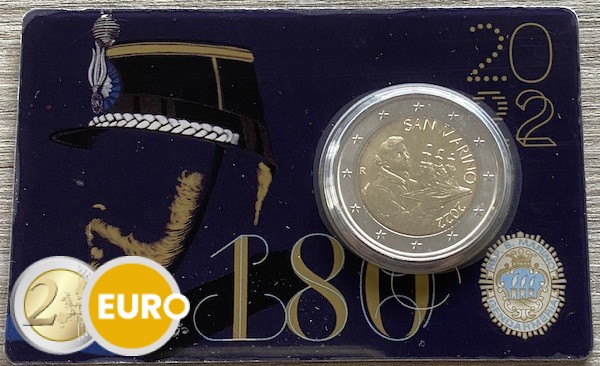 2 euro San Marino 2022 - Saint Marinus BU FDC Coincard Gendarmerie
