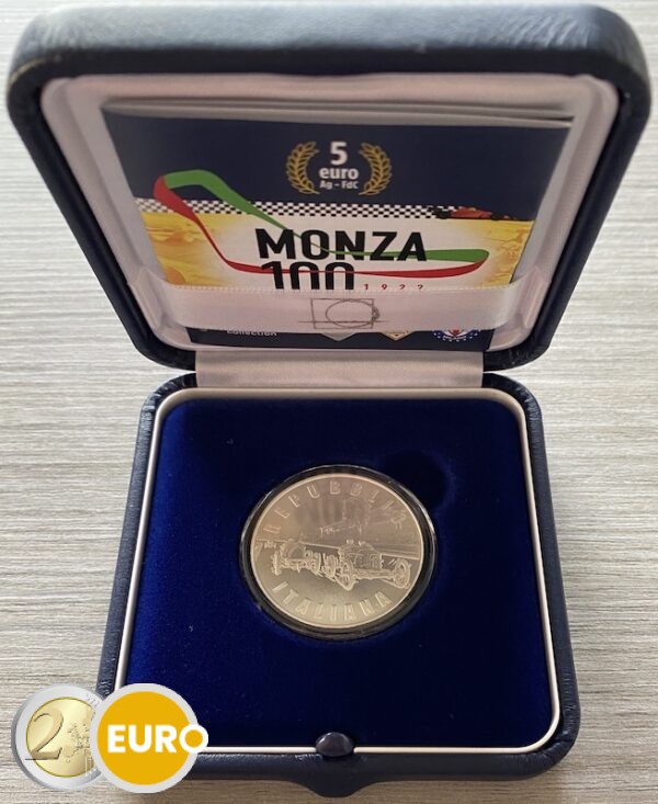 5 euro Italy 2022 - 100 years Monza BU FDC