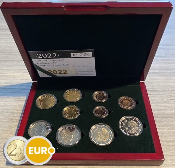 Euro set BE Proof Luxembourg 2022 + 2 x 2 euro Wedding Flag Mintmark