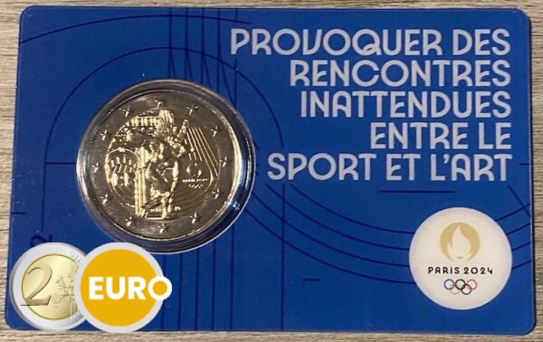 2 euro France 2022 - Genius Discus Throw – Arc de Triomphe BU FDC Coincard