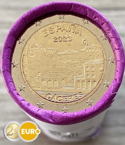 Rouleau 2 euros Espagne 2023 - Vieille ville de Cáceres
