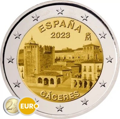 2 euro Spain 2023 - Old town of Caceres UNC