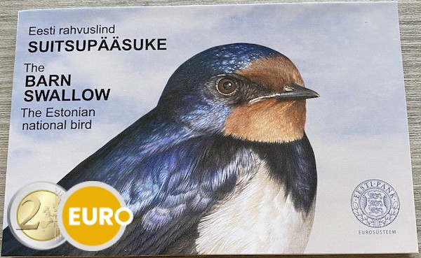2 euro Estonia 2023 - Barn Swallow BU FDC Coincard