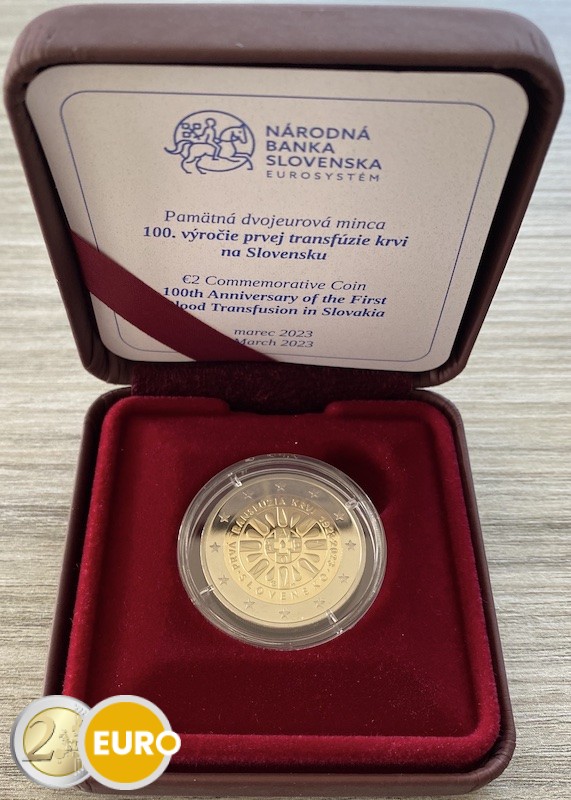 2 euro Slovakia 2023 - Blood transfusion BE Proof