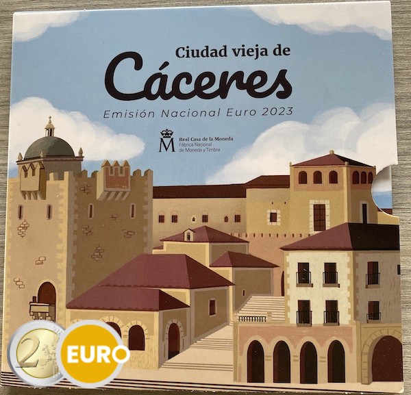 Euro set BU FDC Spain 2023 + 2 euro Caceres