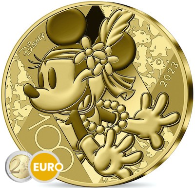 5 euro France 2023 - 100 Years Disney - Minnie Mouse BE Proof Gold