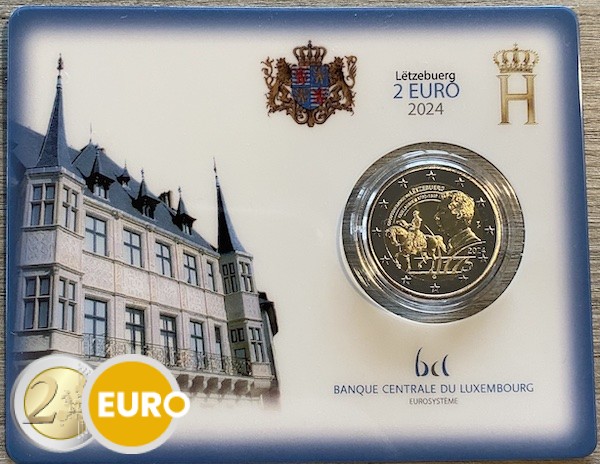 2 euro Luxembourg 2024 - 175 years death of Grand Duke William II BU FDC Coincard KNM Mintmark