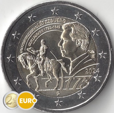2 euro Luxembourg 2024 - 175 years death of Grand Duke William II UNC