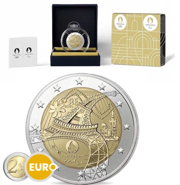 2 euro France 2024 - Olympic Torch BE Reverse Proof