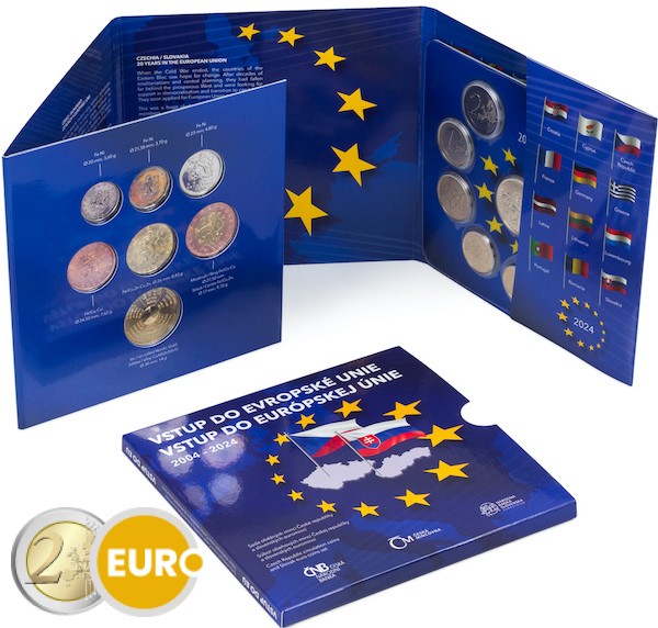 Euro set BU FDC Slovakia 2024 - 20 years EU Czech Republic and Slovakia