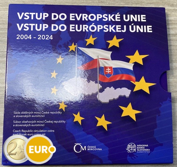 Euro set BU FDC Slowakije 2024 - 20 jaar EU Tsjechië en Slowakije