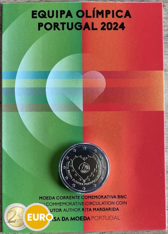 2 euro Portugal 2024 - Olympische Spelen BU FDC Coincard