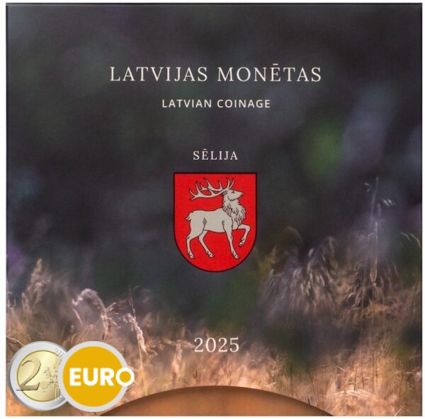 Euro set BU FDC Latvia 2025 Coat of arms of Sēlija