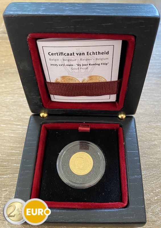12,50 euro Belgie 2025 - Koning Filip BE Proof Goud