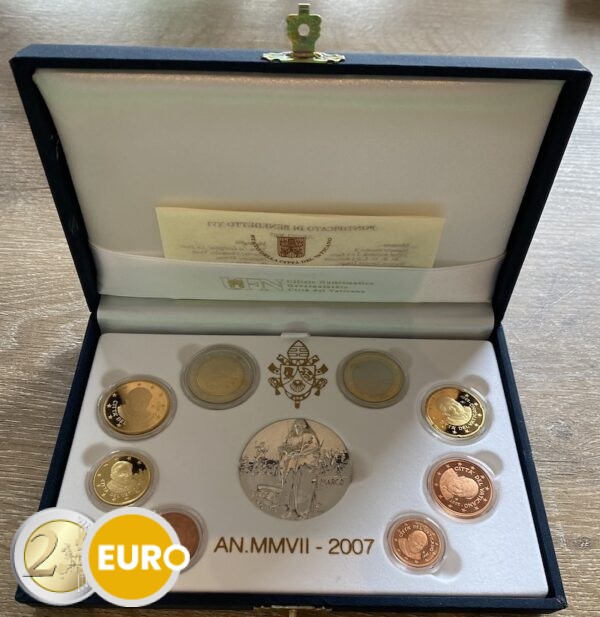 Euro set BE Proof Vatican 2007 + Silver medal Marcus