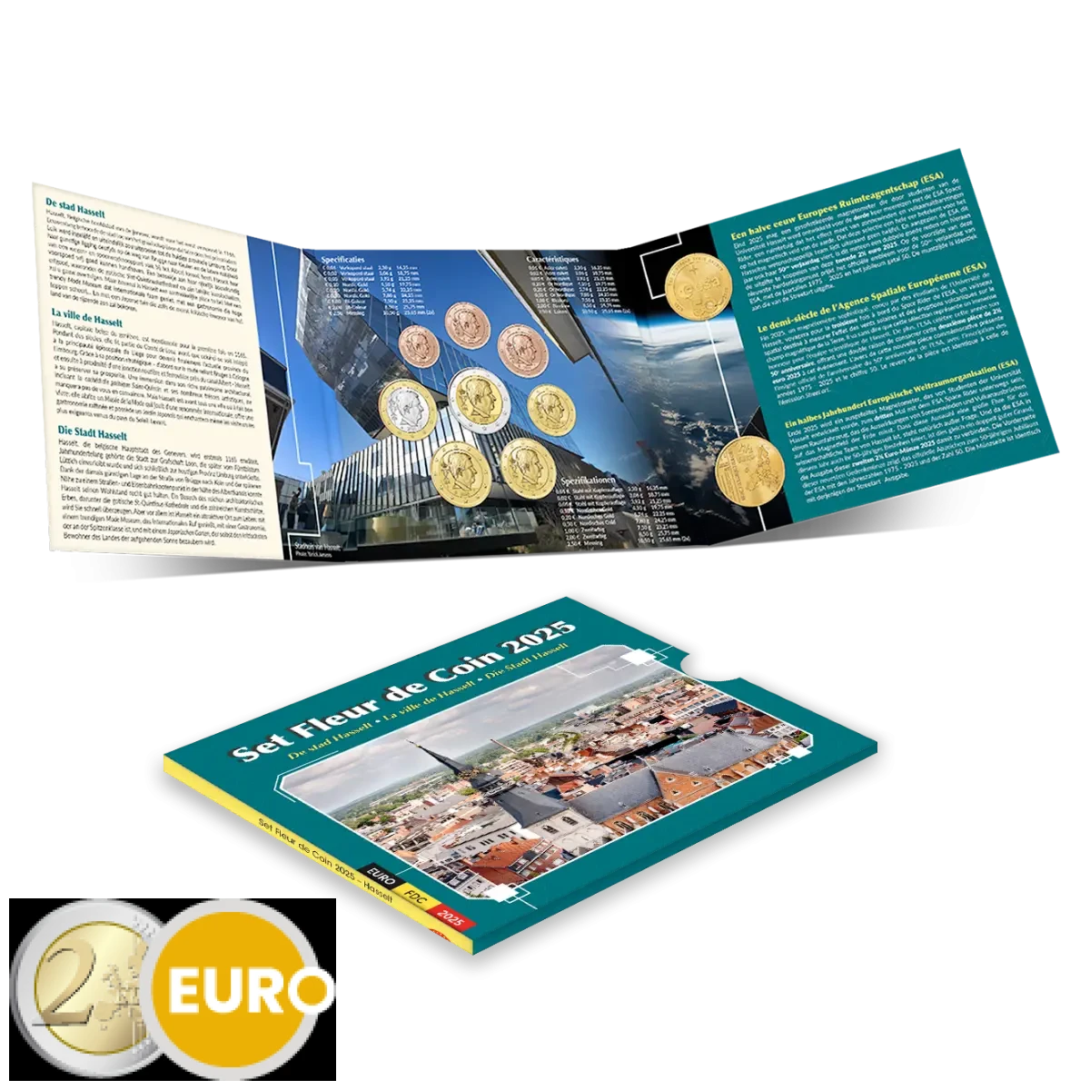 Euro set BU FDC Belgium 2025 Hasselt