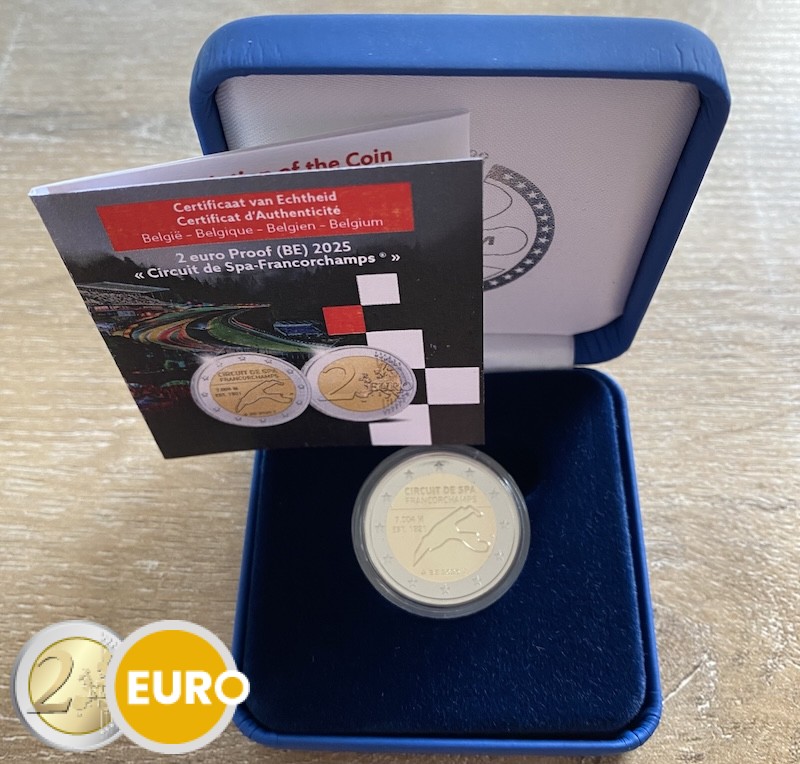 2 euro Belgium 2025 - Spa-Francorchamps BE Proof
