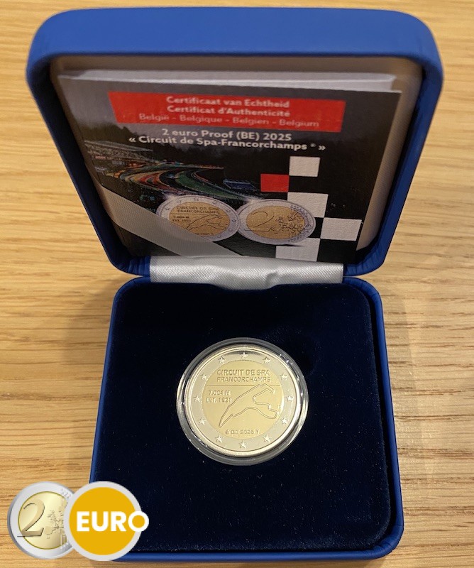 2 euro Belgium 2025 - Spa-Francorchamps BE Proof