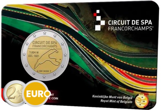 2 euro Belgium 2025 - Spa-Francorchamps BU FDC Coincard NL