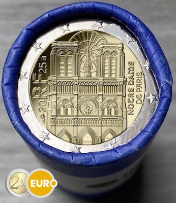 Roll 2 euro France 2025 - Notre Dame of Paris BU FDC