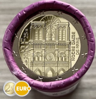 Rolle 2 Euro Frankreich 2025 - Notre Dame von Paris UNZ